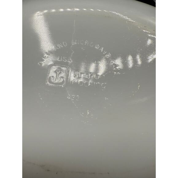 Anchor Hocking Fire King #433 Blue Cornflower 1-1/2 Qt Casserole Dish lid PYREX - Picture 5 of 5